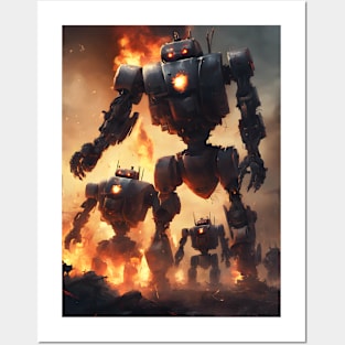 Robot Attack Posters and Art